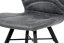 Jídelní židle, šedá látka vintage, kov černý mat