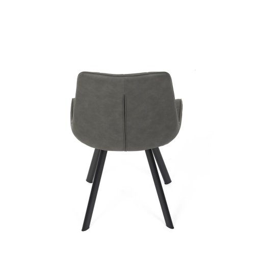 Židle jídelní, černá látka v dekoru broušené kůže, černý kov - Brevné variany: GRN3