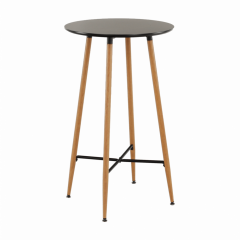 Barový stůl, černá/dub, průměr 60 cm, IMAM (0000261521) — Memela.cz