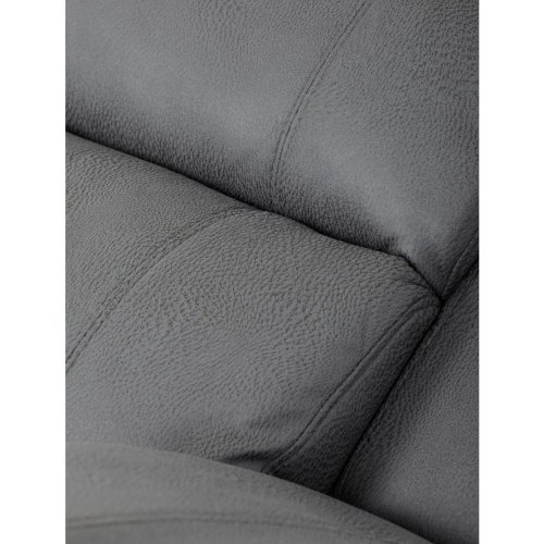 TV a relaxační křeslo, manuální polohování, potah šedá látka v dekoru kůže - Brevné variany: Šedá