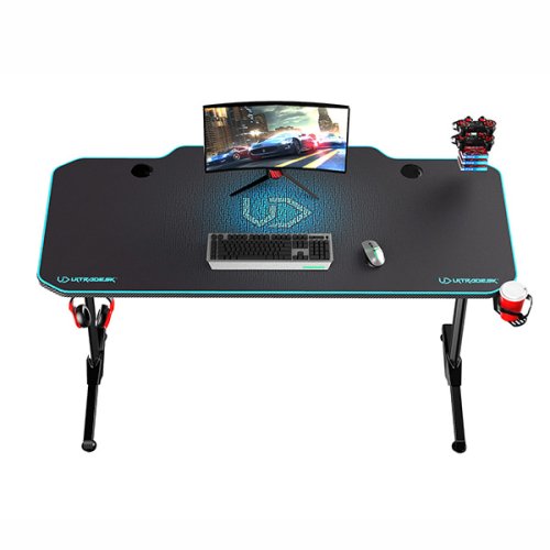 ULTRADESK Herní stůl FRAG 140×66 cm — více barev - Vyberte variantu: Frag černá