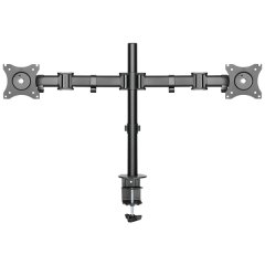 ULTRADESK Polohovatelný držák SKELETON Double pro 2 monitory — černá