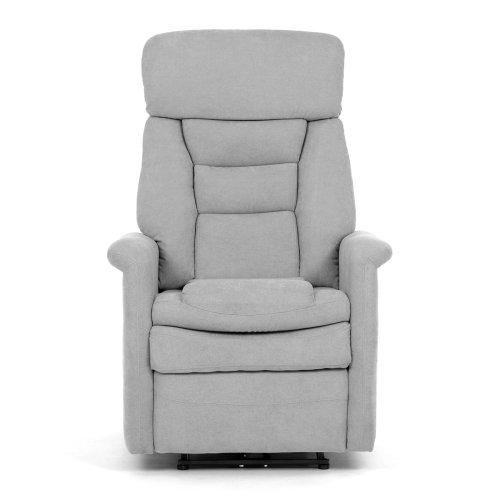 TV a relaxační křeslo s elektrickým ovládáním, potah hnědá látka