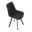 Židle jídelní, černá látka v dekoru broušené kůže, černý kov - Brevné variany: GRN3