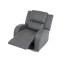 TV a relaxační křeslo, manuální polohování, potah šedá látka v dekoru kůže - Brevné variany: Šedá