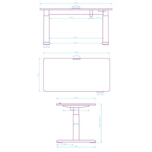 ULTRADESK Dětský stůl PULSAR 120×60 cm — více barev