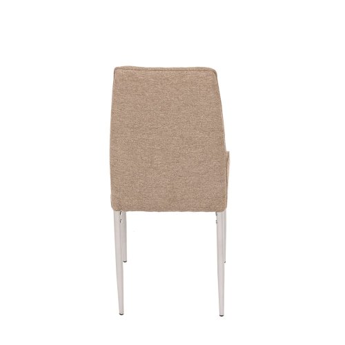 Židle jídelní, béžová látka, šedé kovové nohy - Brevné variany: Hnědá