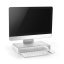 Podstavec pod monitor, minimalistický, stříbrný, hliník, 10 kg nosnost, Powerton, ergo