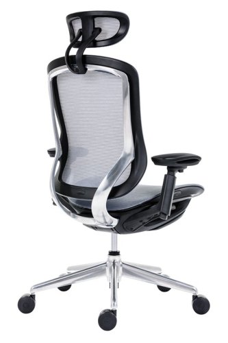 Kancelářská židle Antares BAT NET PDH + FOOTREST — šedá