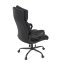 Kancelářské křeslo, černá ekokůže, taštičkové pružiny, kovový kříž, kolečka na tvrdé podlahy - Brevné variany: Modrá