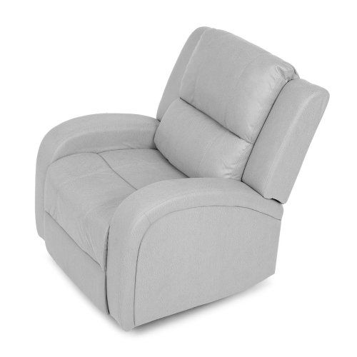 TV a relaxační křeslo, manuální polohování, potah šedá látka v dekoru kůže - Brevné variany: Šedá