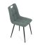 Židle jídelní, madlo, snadno čistitelná šedá látka, černý matný lak, kovové nohy - Brevné variany: Zelená