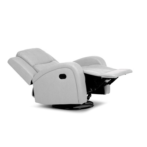 TV a relaxační křeslo, manuální polohování, potah šedá látka v dekoru kůže - Brevné variany: Šedá