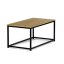 Stůl konferenční, 90x48x41 cm, MDF, dekor divoký dub, černý kov - Brevné variany: OLW