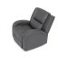 TV a relaxační křeslo, manuální polohování, potah šedá látka v dekoru kůže - Brevné variany: Šedá
