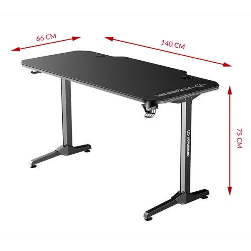 ULTRADESK Herní stůl FRAG 140×66 cm — více barev - Vyberte variantu: Frag černá