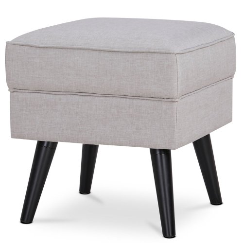 Taburet, krémová látka, nohy buk - Brevné variany: Krémová