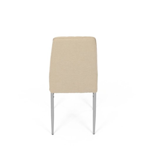 Židle jídelní, béžová látka, šedé kovové nohy - Brevné variany: Hnědá