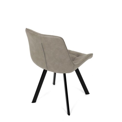 Židle jídelní, černá látka v dekoru broušené kůže, černý kov - Brevné variany: GRN3