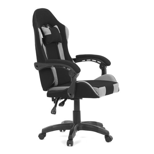 Kancelářské křeslo, permanentní kontakt s aretací, černá látka, KA-R209 GREY - Brevné variany: Šedá