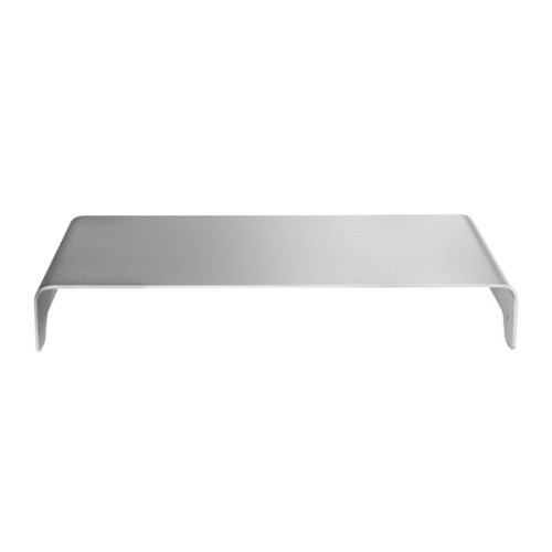 Podstavec pod monitor, minimalistický, stříbrný, hliník, 10 kg nosnost, Powerton, ergo