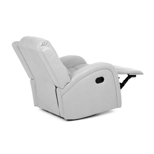 TV a relaxační křeslo, manuální polohování, potah šedá látka v dekoru kůže - Brevné variany: Šedá