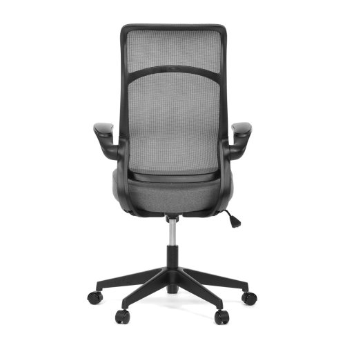 Kancelářská židle, houpací mech., šedý MESH, plast. Kříž