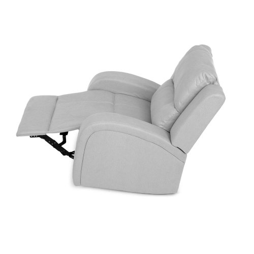 TV a relaxační křeslo, manuální polohování, potah šedá látka v dekoru kůže - Brevné variany: Šedá