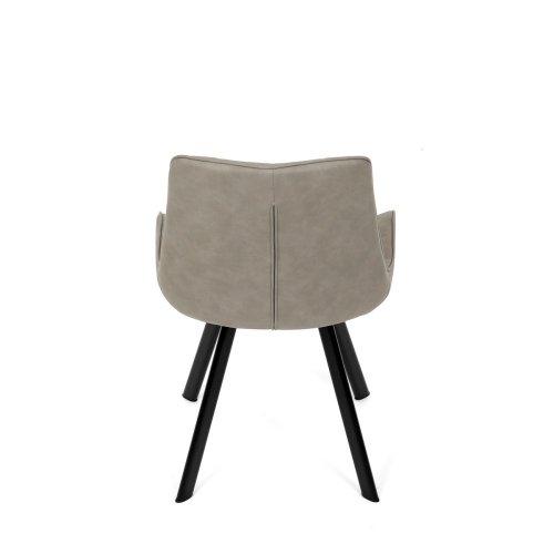 Židle jídelní, černá látka v dekoru broušené kůže, černý kov - Brevné variany: GRN3