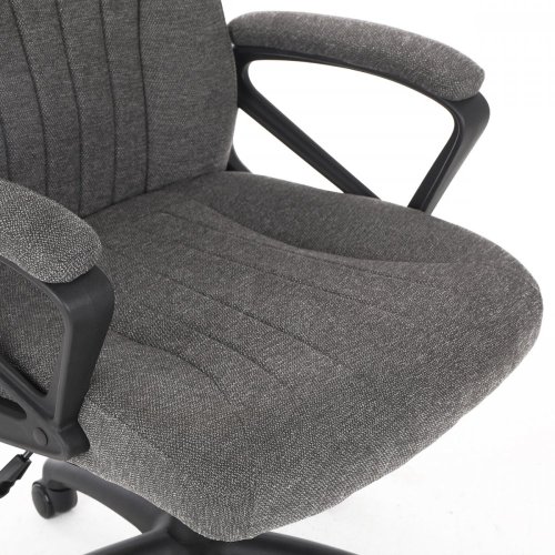 Židle kancelářská, tmavě šedá látka, plastový kříž - Brevné variany: Stříbrná