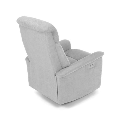 TV a relaxační křeslo s elektrickým ovládáním, potah hnědá látka