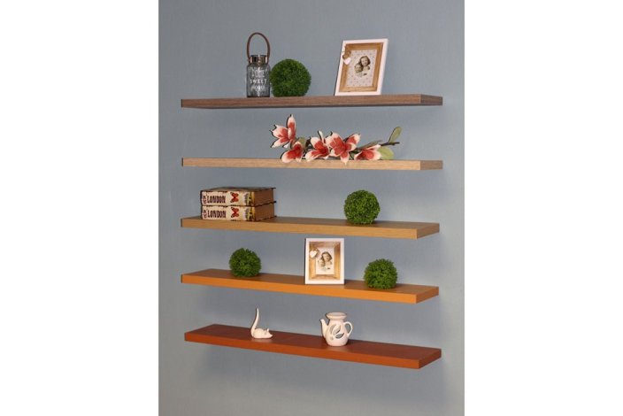 Polička nástěnná 120 cm, MDF, barva černý vysoký lesk, baleno v ochranné fólii
