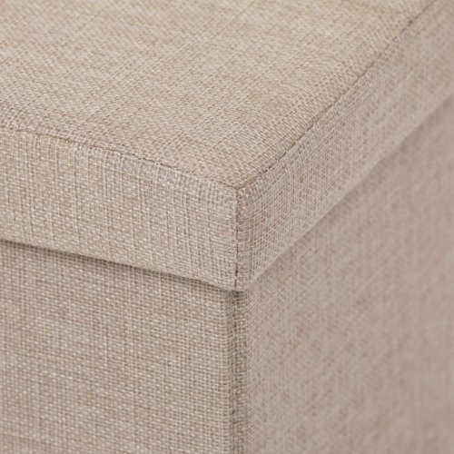 Taburet s úložným prostorem, látka černá - Brevné variany: Šedá