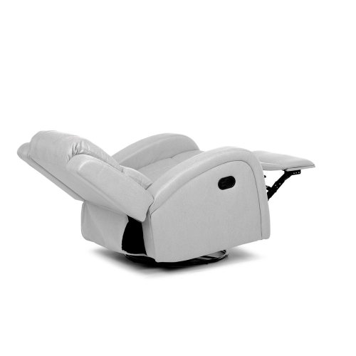 TV a relaxační křeslo, manuální polohování, potah šedá látka v dekoru kůže - Brevné variany: Šedá