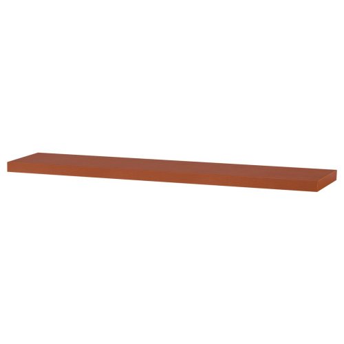 Polička nástěnná 120 cm, MDF, barva černý vysoký lesk, baleno v ochranné fólii