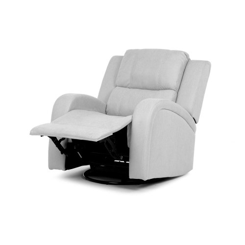 TV a relaxační křeslo, manuální polohování, potah šedá látka v dekoru kůže - Brevné variany: Šedá