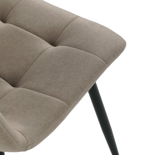 Židle jídelní, cappucino látka, čtyřnohá kovová podnož, černý mat - Brevné variany: Zelená