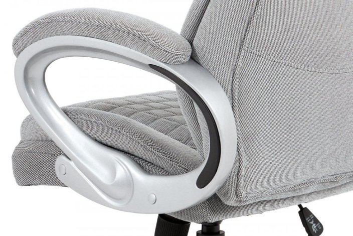 Kancelářská židle, tmavě šedá látka, kříž plastový stříbrný, houpací mechanismus - Brevné variany: Šedá