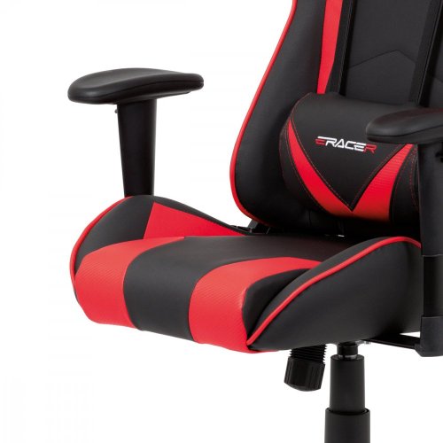 Kancelářská židle houpací mech., černá koženka, plast. kříž