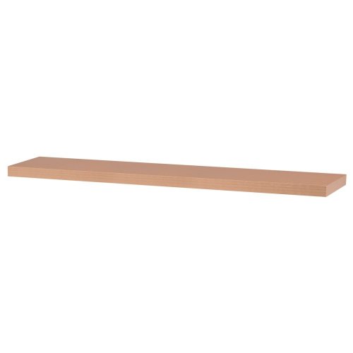 Polička nástěnná 120 cm, MDF, barva černý vysoký lesk, baleno v ochranné fólii