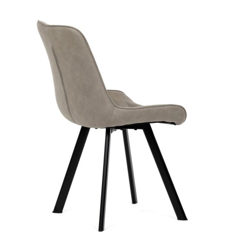 Židle jídelní, černá látka v dekoru broušené kůže, černý kov - Brevné variany: GRN3