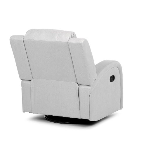 TV a relaxační křeslo, manuální polohování, potah šedá látka v dekoru kůže - Brevné variany: Šedá