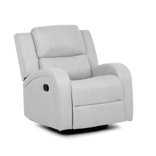 TV a relaxační křeslo, manuální polohování, potah šedá látka v dekoru kůže - Brevné variany: Šedá