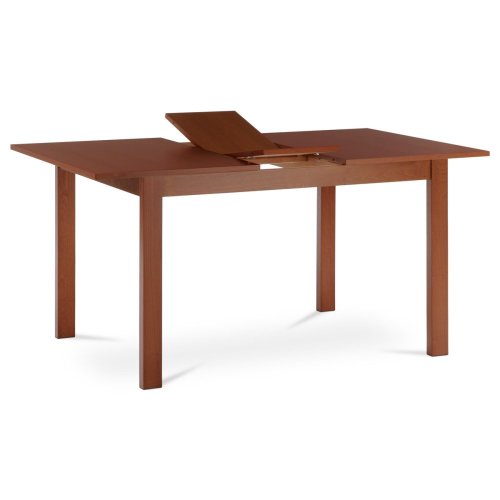 Jídelní stůl rozkládací 120+30x80x74 cm, deska MDF, dýha, nohy masiv, tmavý buk