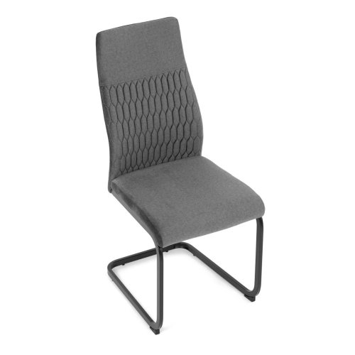 Židle jídelní, cappucino látka, černý kov