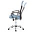 Kancelářská židle řady BASIC, potah černá látka a síťovina MESH, houpací mechani - Brevné variany: Modrá