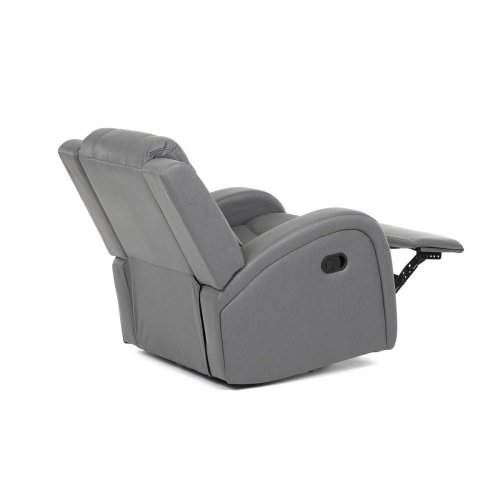 TV a relaxační křeslo, manuální polohování, potah šedá látka v dekoru kůže - Brevné variany: Šedá