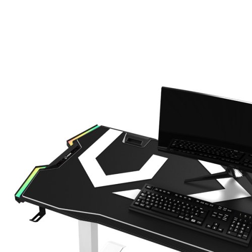 ULTRADESK Herní stůl FORCE SNOW 166×70 cm — bílá