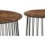 Set 2 ks stolků,pr.60x34, pr.37x39 cm, deska MDF, 3D dekor divoký dub, kovová drátěná podnož, černý mat