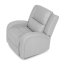 TV a relaxační křeslo, manuální polohování, potah šedá látka v dekoru kůže - Brevné variany: Šedá